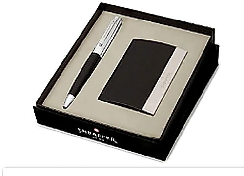 Sheaffer Gift Set-Ballpoint Pen with Business Card Holder