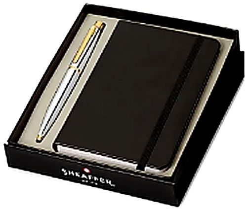 Sheaffer Gift Set-Ballpoint Pen with Small Notebook with Gold Trims