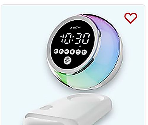 Xech Hue Ambient Digital Clock Speaker- 5W- White