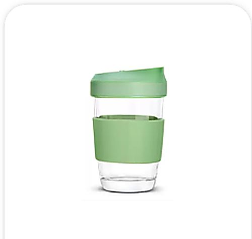 Borosil Glass Travel Flask With Silicone Sleeve